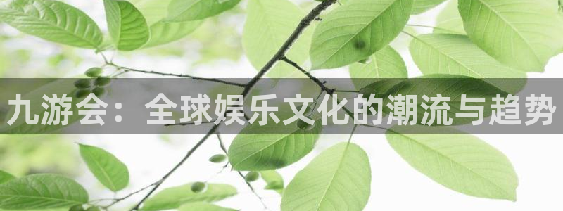 彩虹多多集团股票：九游会：全球娱乐文化的潮流与趋势