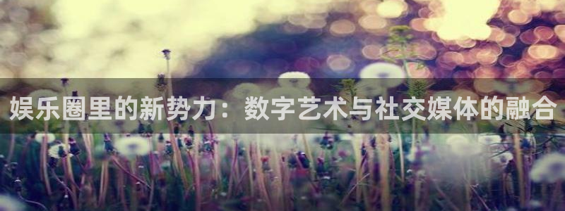 彩虹多多体育凯捷代理注册：娱乐圈里的新势力：数字艺术与社交媒体的融合